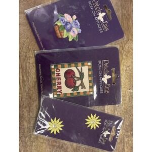 Vintage Patch Ems Iron On Appliques Floral Cherry Lot Craft Cottage Sewing Hobby